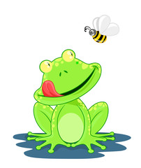 Hungry Frog Cartoon
