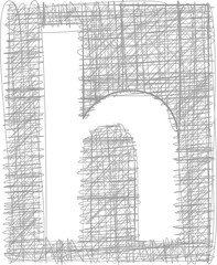 Freehand Typography Letter h