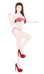 nude woman design vector
