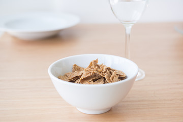 Corn flake in bowl