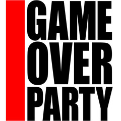 Cool Game Over Party Logo