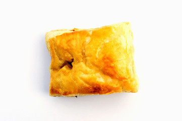 Puff pastry on white backgroud