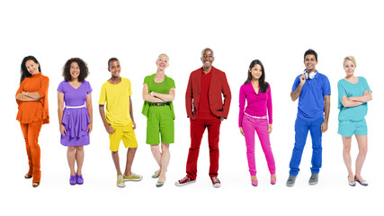 Obraz premium Group of Diverse Multiethnic Colorful People