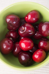 Fresh cherry berry on background