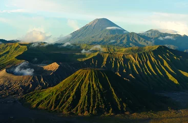 Crédence de cuisine en verre imprimé Volcan Volcan du Mont Bromo, Indonésie