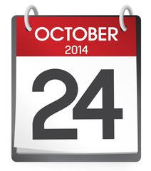 Vector of October 24, 2014 Calendar