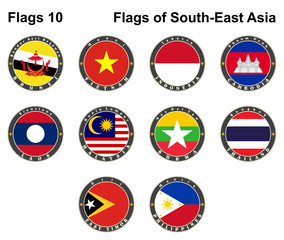 Flags of South-East Asia. Flags 10