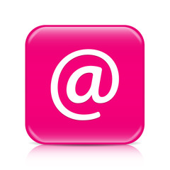 Pink email button, icon