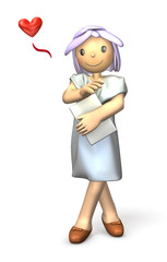 shy young woman