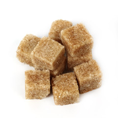 Brown cane sugar cubes
