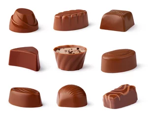 Crédence de cuisine en verre imprimé Bonbons Chocolate sweets collection