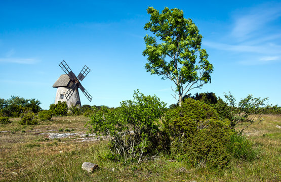 Windmühle auf Faro - Schweden