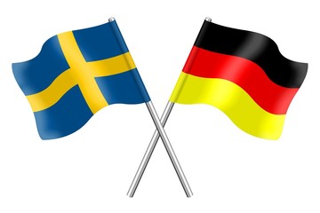 Flags : Sweden and Germany