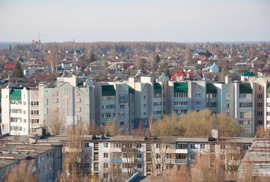 Residential area near Bryansk City. Russia.