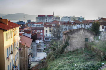 old houses in the city of Santander in Spain