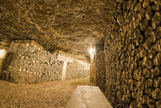 Paris Catacombs Skulls and bones