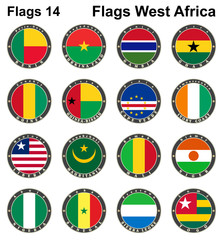 World flags. Western Africa