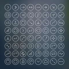 Set of arrow icons.