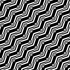 Design seamless monochrome zigzag geometric pattern