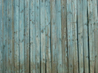 Винтаж голубой деревянный забор в деревне