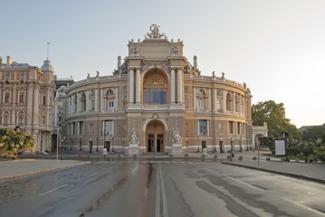 Fototapeta na wymiar Odessa Opera and Ballet Theater in Odessa city, Ukraine.