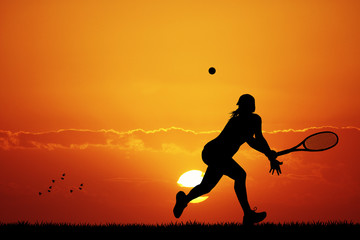 Tennis at sunset © adrenalinapura