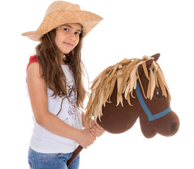 little girl with a horse © lotosfoto