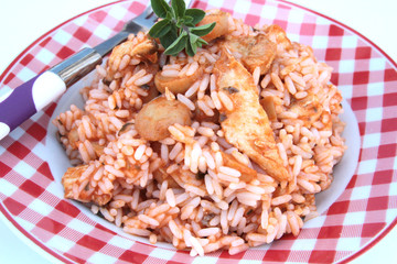 volaille et riz
