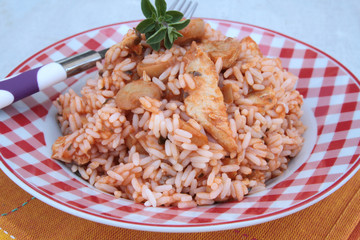 volaille et riz