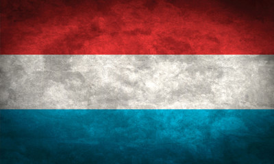 Luxembourg grunge flag