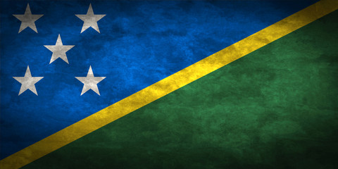 Solomon Islands grunge flag