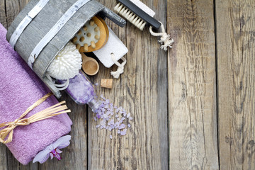Aromatherapy spa massage tools to body care still life