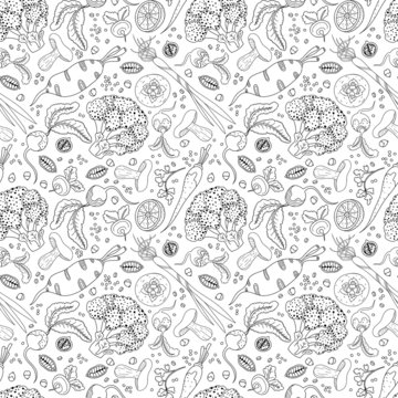 Fototapeta Vegetables seamless pattern