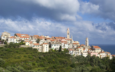 Fototapeta na wymiar Cervo. Średniowieczna wioska w regionie Liguria Włoch