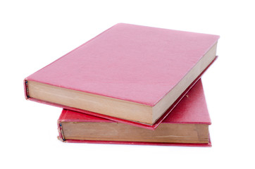 Red book on white background