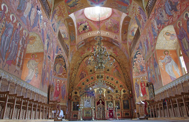 Fototapeta na wymiar Orthodox church interior