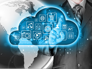 Cloud computing touchscreen interface