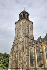 Fototapeta na wymiar Church tower of Deventer, Holland