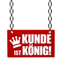 Kunde ist König! Button, Icon