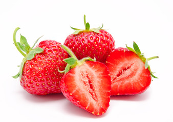 Perfect red ripe strawberry isolated