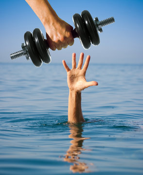 Giving dumbbell to sinking man instead of help. Making worse con