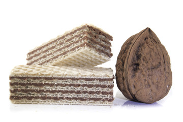neapolitaner Waffeln isoliert