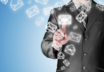 Businessman email concept