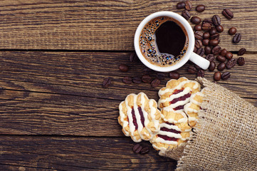 Cookies and cup of coffee