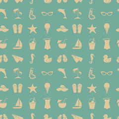 Beach seamless pattern.