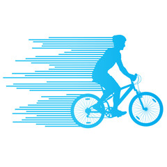 Fototapeta na wymiar Cyclist vector background concept made of stripes