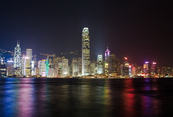 Fototapeta na wymiar Skyscrapers and embankment of the modern city of China.