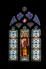 Vitrail de la cathédrale de saint Pol de Léon en Bretagne