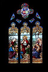 Vitrail de la cathédrale de saint Pol de Léon en Bretagne