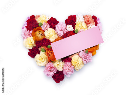 "Bouquet de Fleurs en Forme de Coeur" photo libre de droits sur la